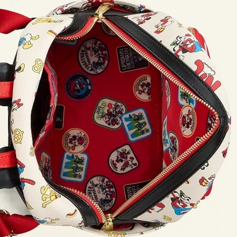 Disney Loungefly Macy's Mickey and Minnie Backpack - Red, Black, and White - Picture 2 of 5